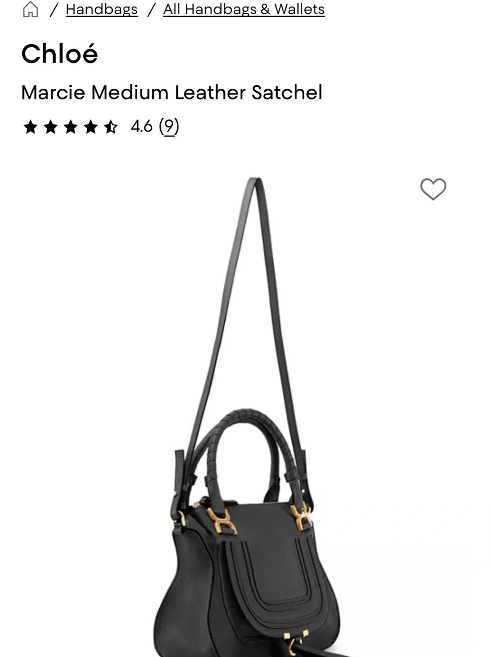 Chloe Black Pebbled Leather Satchel with Gold-Tone Hardware
